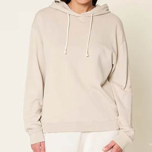 เสื้อสเวตเตอร์มีฮู้ดของผู้หญิงผ้าฝ้ายออร์แกนิกแท้เสื้อสวมหัวแบบลำลองระบายอากาศได้ดี - Product Image 5