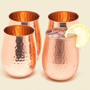 Verre à cocktail martelé en cuivre pur 100 % fait main, mélangeur de cocktails haut de gamme et verre à boire ayurvédique pour la décoration de la maison et du bar - Product Image 6