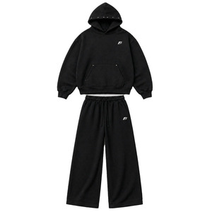 Custom <b>Plain</b> Hoodies Jogger Sets Contemporary Detail Men Oversized Streetwear <b>Tracksuit</b> Private Label OEM ODM - Product Image 3
