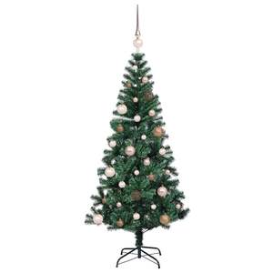 Sapin de Noël artificiel vert pré-éclairé de 59,1 pouces, en PVC et métal - Product Image 4