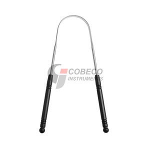 Grattoir à langue perforé en acier inoxydable avec prise renforcée pour une adhérence sûre sur doigts mouillés - Product Image 5