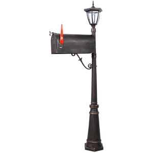 Stratford Heavy Duty Modern Decorative <b>Mailbox</b>/Post Light Combination Kit Fluted Base Durable and Stylish Post for Outdoor Use - Product Image 3