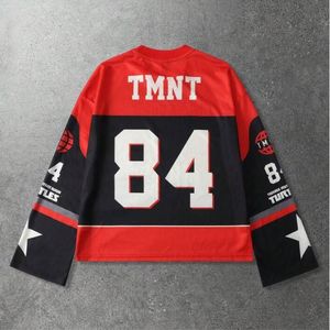 T-shirt court personnalisé à col en V pour le football, coupe carrée, en maille, maillot de football américain pour hommes - Product Image 2