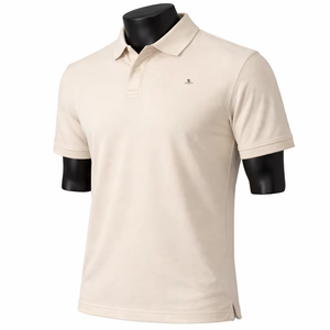 T-shirt de golf d'été de haute qualité, nouveau design, vêtements décontractés pour hommes adultes, vente chaude, logo personnalisé, couleur unie, polo respirant - Product Image 1