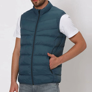 Gilet matelassé slim fit pour homme Econex Sports, sans manches, col montant, fermeture éclair, coupe-vent, polyester, hiver - Product Image 4