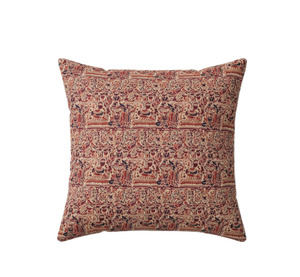 Housse de coussin carrée personnalisable en coton 100% imprimé à la main motif floral, style ethnique indien, amovible - Product Image 2