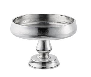 Elegant Nickel-Plated Serving Bowl Handcrafted Hammered Metal Salad Bowl for Parties <b>Tabletop</b> Decor with Nature-Inspired Stand - Product Image 6