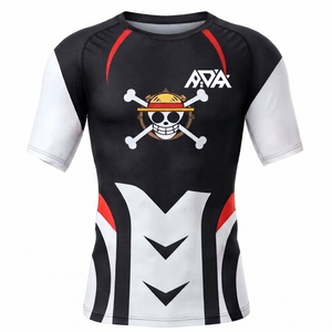 Wholesale Custom Compression <b>Rash</b> <b>Guard</b> <b>Men</b> Women Unisex Full Sublimation Prints 4-Way Stretch Moisture Wicking Anti-Pilling OEM - Product Image 4