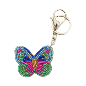 Custom Embroidered Beaded Sequin Keychain with State <b>Name</b> Charm Bag <b>Tag</b> & Mascot Accessory-Wholesale Supplier BY MULTI CRAFT - Product Image 1