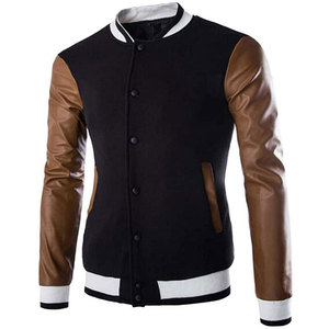 Nouvelles vestes universitaires décontractées en toile style streetwear, col montant, logo personnalisable, vente en gros, tenues chaudes et élégantes à superposer - Product Image 1