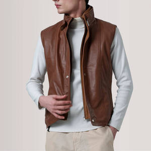 Chaleco Ecológico de Spandex/Poliéster Marrón para Hombre, Cuello Alto, Sin Mangas, Unisex, Personalizado para Equitación - Product Image 1