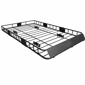 Panier de toit en acier pour charge de 200 lb, support de chargement universel pour SUV, camion, voiture, plateforme de rangement de bagages GAPCAR002 - Product Image 1