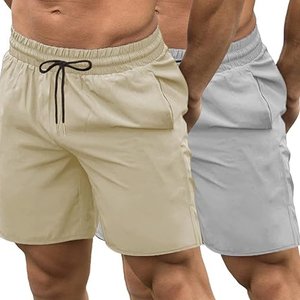Shorts de sport et décontractés pour hommes, grande taille, séchage rapide, confortables, tendance, shorts unis pour hommes - Product Image 2