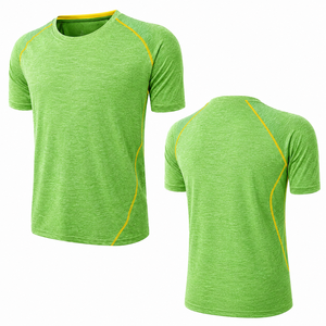 Manufacturer Custom knitted Parret green Cotton men T <b>Shirts</b> Short Sleeve Breathable quickdry gym athletic lightweight t <b>shirt</b> - Product Image 1