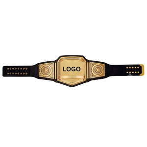 Ceinture de championnat de poids lourd Taizen Sports TZ-2023, réplique, alliage de zinc doré, boucle design 3D, sangle en cuir noir, réglable - Product Image 6