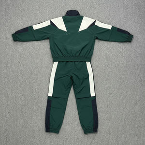 Survêtements de streetwear d'hiver pour hommes, 2 pièces, en coton 100%, avec logo personnalisé imprimé, effet délavé vintage, blocs de couleur, respirants - Product Image 5