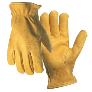 JNM SAFETY Top Grade Cowhide Grain Leather 11 oz Durable Driving <b>Gloves</b> Heavy Duty Soft Comfortable Abrasion Resistant Household - Product Image 1