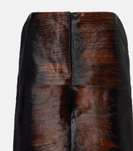 Jupe évasée en cuir véritable de qualité supérieure pour femmes, élégante, tendance, douce et confortable, service d'échantillons OEM ODM disponible - Product Image 3