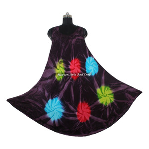 New Design Customization Boho Tie Dye Round Neck Sleeveless <b>Loose</b> Elegant <b>Dress</b> Hippie Tie Dye Maxi <b>Dress</b> Women's Umbrella <b>Dress</b> - Product Image 3