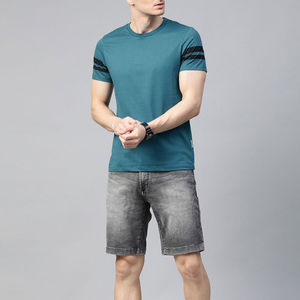 Camiseta de Manga Corta para Hombre, de Alta Calidad, Estilo Vintage, de Algodón, con Logotipo Personalizado, Tejido de Punto Sólido, Transpirable y de Secado Rápido - Product Image 5