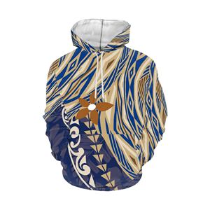Sweat-shirt à capuche pour homme avec imprimé polynésien personnalisé, sublimation, motif tribal 3D - Product Image 1
