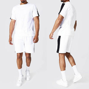 Nouvel ensemble de sport d'été respirant OEM pour homme : T-shirt décontracté en coton à manches courtes et coupe ample avec short - Product Image 5