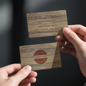 Nfc व्यापार कार्ड बनाया अखरोट लकड़ी होटल अनुकूलन छोटी मात्रा में सतह उत्कीर्णन यूव प्रिंटिंग - Product Image 1