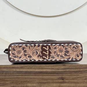 Étuis de luxe pour fer à friser en cuir véritable, faits à la main et sculptés à la main, résistants à la chaleur, portables, pour lisseur et coiffure - Product Image 4