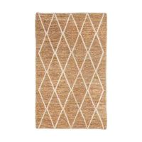 Tapis de salon rectangulaire en jute géométrique moderne, tissage plat, écologique, fabriqué en Inde – Offre Spéciale