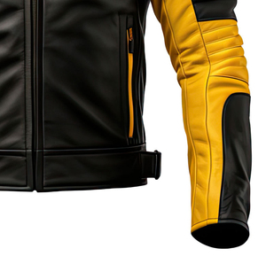 Best Material Reasonable Price <b>Men</b> Motorbike <b>Jacket</b> <b>Leather</b> Motorbike Racing <b>Jacket</b> in Different Design Made in Pakistan - Product Image 4