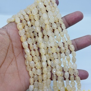 Cuentas de Aventurina Amarilla Natural, Forma Ovalada, Lisas, para Joyería, 16 Pulgadas, Venta al Por Mayor - Product Image 5