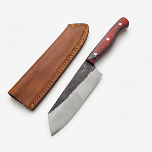 Couteau de chef professionnel en acier au carbone pour la cuisine à domicile et les restaurants, avec manche en bois, fournisseur OEM en gros - Product Image 1