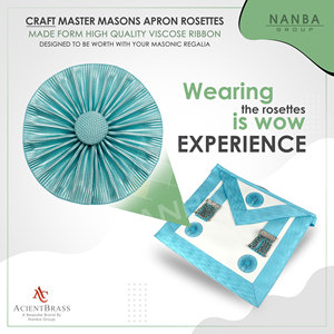 Masonic Regalia Rosettes for Special Occasions <b>Red</b> Colored <b>Ribbon</b> Rosettes for Regalia Inspectors - Product Image 4