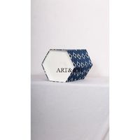 Poubelle DIY hexagonale artisanale à motif floral moderne, en tissu de coton imprimé avec logo personnalisé de haute qualité, en carton recyclé