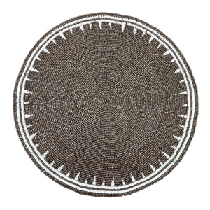 Set de vaisselle arrondi sur le meilleur thème napperon décoratif avec des tampons en tissu de perles de verre pour les fêtes et autres fonctions - Product Image 1