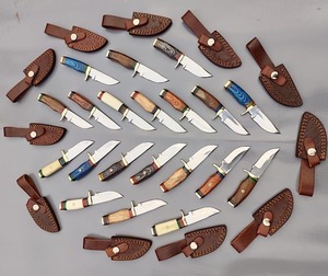 Couteau de chasse à pointe tombante, manche en bois, lame en acier inoxydable de 0,6 mm d'épaisseur, lame simple non réglable, personnalisable OEM - Product Image 1