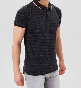 Chemise décontractée pour homme en maille unie, respirante, en mélange polyester/coton écologique, personnalisable, vente en gros - Product Image 3