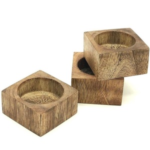 Bulk Wooden <b>Candle</b> Holder <b>Set</b> Handmade Eco Friendly Home Decoration Supplier - Product Image 2