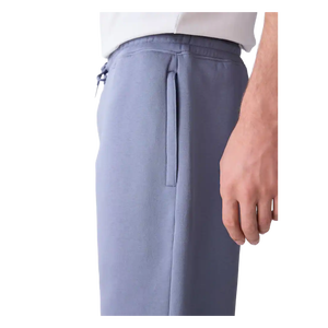 Shorts Bermuda Homme Bleu Clair Uni en Coton Décontracté Taille Élastique Mi-Haute Respirant Style Tissé - Product Image 2
