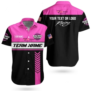 Diseñe sus propias camisetas de carreras Camisetas de carreras con botones personalizadas Camisas de trabajo de manga corta Pit Crew Ropa de equipo de carreras de F1 - Product Image 3