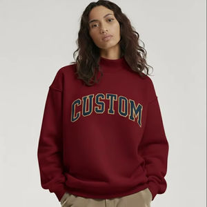 Sweat-shirt à col montant professionnel de haute qualité pour femme, en polyester/coton, léger, personnalisable avec impression sur le devant - Product Image 1