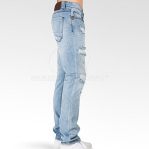 Durable Style Modern Fit Casual Men Straight Canvas <b>Jeans</b> Pant Breathable Lightweight Fabric Comfortable for Long <b>Working</b> Hours - Product Image 5