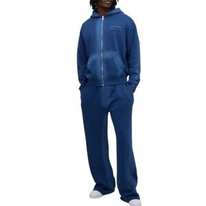 High Quality Adult <b>Tracksuit</b> Men Women Sweat Suit 2 Piece Set Sun Faded Screen Print Logo Streetwear OEM ODM - Product Image 5