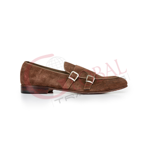 Chaussures habillées en cuir véritable pour hommes, faites à la main, mocassins décontractés à enfiler pour la conduite, chaussures d'affaires en cuir et daim - Product Image 6
