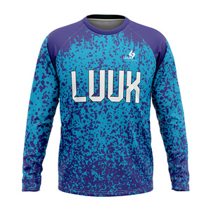 Haut de sport personnalisé à compression respirant à manches longues avec logo imprimé sur mesure, séchage rapide, 100 % polyester, design simple - Product Image 4