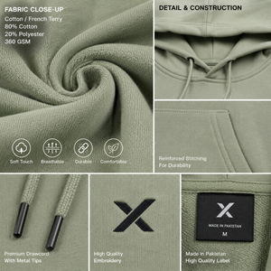 Conjunto Deportivo Ligero de Verano para Mujer X Sports City, Sudadera con Capucha, Pantalón Largo, Color Sólido, Transpirable, Algodón/Felpa Francesa - Product Image 5