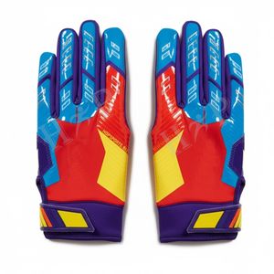 Guantes de Fútbol Americano Personalizados con Palma de Silicona de Alto Agarre, Guantes Profesionales para Receptor, para Adultos y Jóvenes, para Entrenamiento y Partido - Product Image 1
