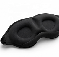 Máscara de Dormir Personalizada con Logotipo 3D, Espuma Viscoelástica Contorneada sin Presión, Transpirable, Duradera, Hipoalergénica, con Correa Ajustable y Alas para la Nariz