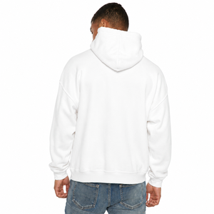 Sweat-shirt à capuche unisexe vert olive, coupe classique, en molleton de coton, pull décontracté avec poche avant, vêtement d'hiver, fermeture éclair brodée - Product Image 5