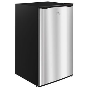 Mini 3.2 argento mono porta frigo Freezer a porta singola dormitorio frigorifero compatto con termostato regolabile e porta reversibile - Product Image 1